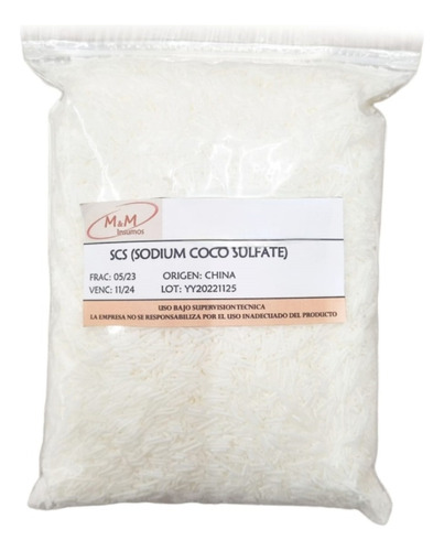 Tensioactivo Scs Sodium Coco Sulfate Shampoo Solido X 500 G