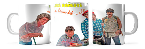 Taza De Cerámica Vintage Los Bañeros Mas Locos Premium Artb 