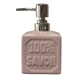 Dispenser Jabon Liquido Cubo Ceramica Rosa 75x140mm 300ml