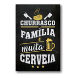 Quadro Decorativo Churrasco Cozinha Cerveja 20x30 