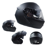 Casco Shaft Certificado Ece Negro Mate Abatible Gafas 