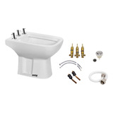 Juego De Bidet Amalfi 3agujeros Loza + Griferia Convencional