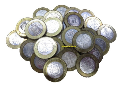 Moneda 100 Pesos Estados Primera Fase Heraldica 