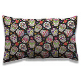 Funda De Almohada De Calavera De 12x20 Pulgadas Calaver...