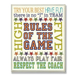 The Kids Room By Stupell Rules Of The Game Placa De Pared Re