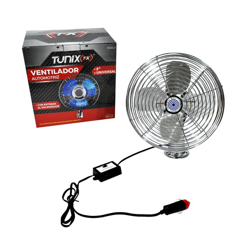 Ventilador Automotriz Encendedor 8 Pulgadas Aspas Metálicas