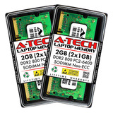 A-tech Memoria Ram 2 X 1gb Ddr2 800mhz (pc2-6400) 1.8v Cl6