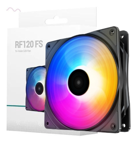 Cooler Fan Gamer Rgb Deepcool Rf120 Fs Led Rainbow Pwm 120mm