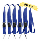 Cinta Portagafete Lanyards Llavero Paquete 5 Pzs Mayoreo