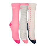 Medias X3 Sox Pack Niñas Par Algodon Spandex Caña Normal