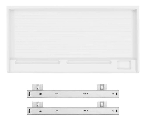 Bandeja Para Teclado Con Cajón De Escritorio, Gris Blanco