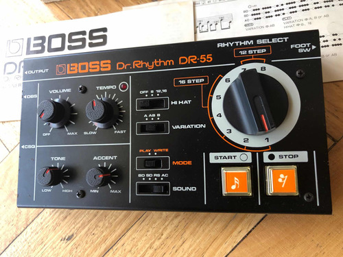 Boss Dr55 Drum Machine Vintage Analogica Roland Japan Dr 55