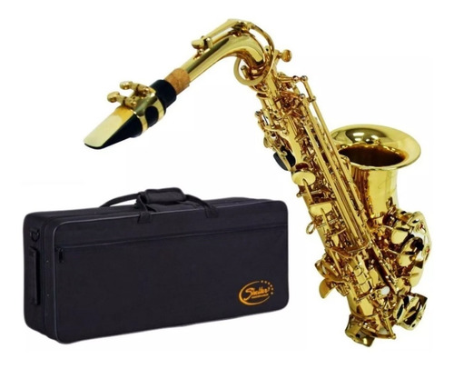 Saxofone Sax Alto Laqueado Mib Dourado Sft6430l Shelter