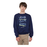 Polerón Niño Teen Pullover Azul Corona