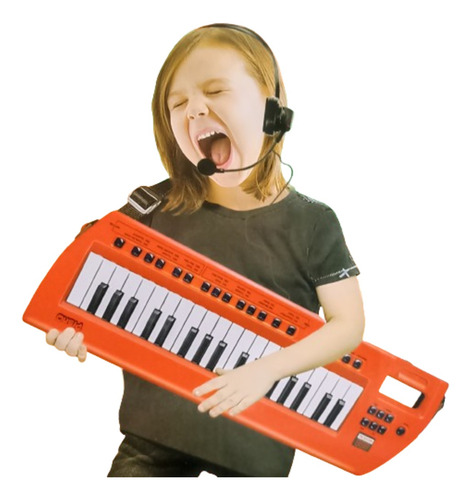 Teclado Para Niños Piano Con Correa Micrófono Y Audífonos 37