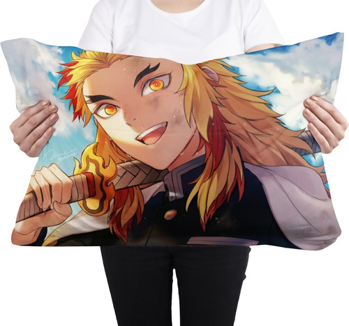 Cojin Almohada Anime Demon Slayer Rengoku Feliz Rectangular