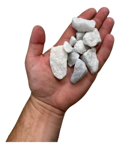 Piedra Partida Blanca Granza De Mármol X 25 Kg Calidad Ofert