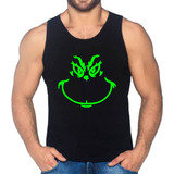 Camiseta Grinch Navidad Tipo Esqueleto Manga Sisa