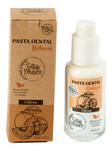 Pasta Dental Natural Citrus Sentida Botanica Vegana 80gr