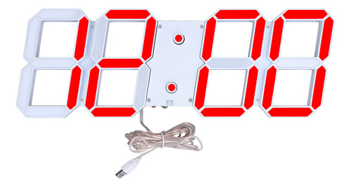 Reloj Despertador De Pared Digital Led 3d De 16,6 Pulgadas