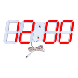 Reloj Despertador De Pared Digital Led 3d De 16,6 Pulgadas