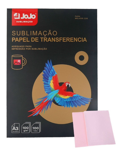 Papel Sublimatico A3 Fundo Rosa Pink 100 Folhas Profissional