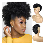 Afro Puff Mohawk - Cola De Caballo Rizada Sin Cordn, Clip De