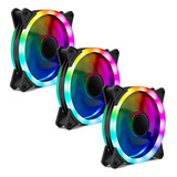 3 Radiador De Ventilador De 120mm Rgb Para Gabinete Gaming