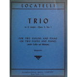 Partitura Piano 2 Violinos Ou Flautas Trio In G Locatelli