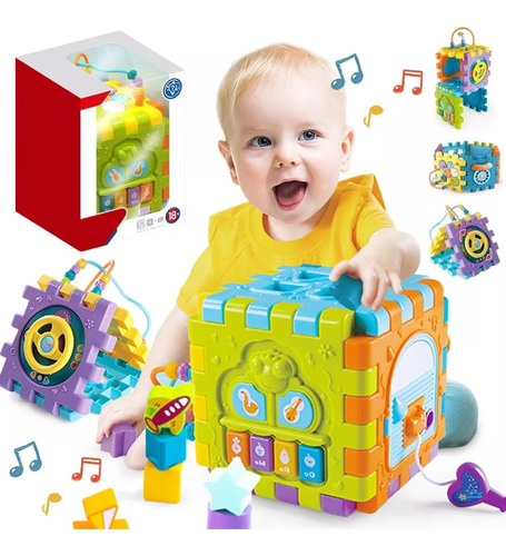 Juguete Cubo Didactico Educativo Temprana Montessori Baby 1y