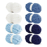 Pack De 8 Hilos Gruesos Para Crochet, Suaves Y Esponjosos, I