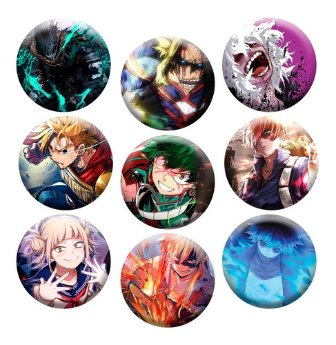 12 Pin Botón Anime My Hero Academia Variedad + Regalo