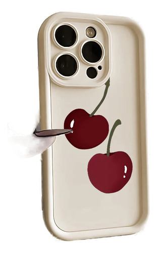 Bonita Funda De Teléfono Cherry Para iPhone 15, 14, 13, 12 P