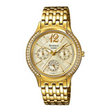 Reloj Sheen She-3030bgd-9audr Acero Mujer 100% Original Color De La Correa Oro Color Del Fondo Oro
