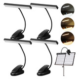 Retisee 4 Piezas De Luz De Soporte De Musica 18 Led Con Clip