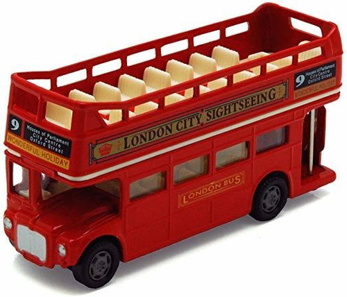 Londres Autobús De Dos Pisos De Tragante Abierto, Red - Moto