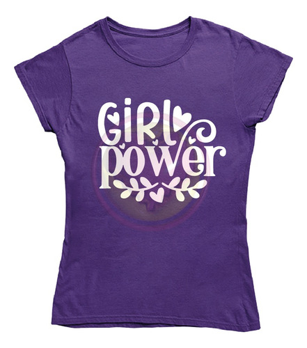 Camiseta  Morada Girl Power Mujer Feminismo 8m