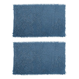 Kit 2 Tapetes Bolinha Para Banheiro Antiderrapante Azul