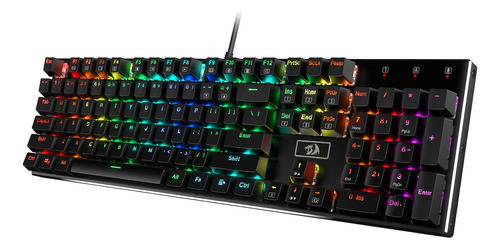 Redragon K556 Keyboard, Rgb Led, Mechanical, Aluminum Base