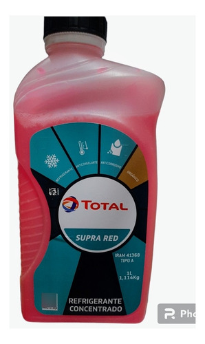 Liquido Refrigerante Auto Concentrado Total 1l Rojo Rinde 6l