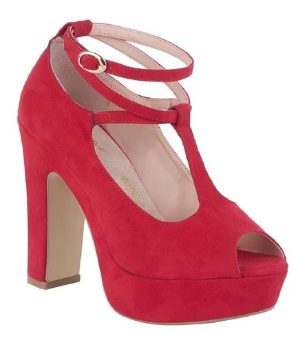 Zapatillas Color Rojo Diseño Ajuste De Pulsera 250-16 Cklass