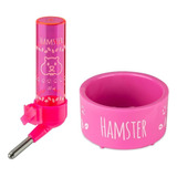 Kit Bebedouro E Comedouro De Hamster N 2 Rosa Injetfour