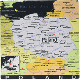 Mouse Pad Mapa Polonia Moderna 8 X 8 Pulgadas