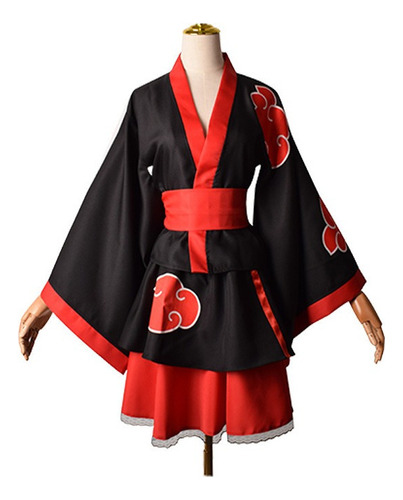 Naruto: Shippde Cosplay Damas Kimono Vestidos Disfraz 3pcs .