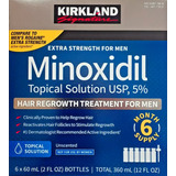 Minoxidil 5% Solución Tópica 6 Meses Tratamiento Sf M5