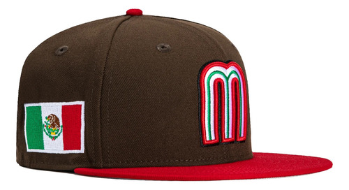 Gorra New Era Mexico Mundial Beisbol 59fifty Cafe Rojo