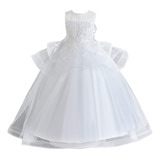 Vestido De Dama De Honor De Encaje Clásico Para Niñas