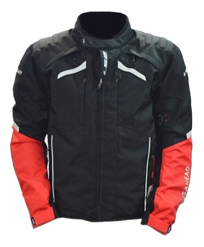 Campera Ls2 Serra Hombre Negro Y Rojo Solo En Mg Bikes