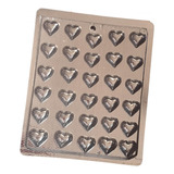 * Molde Chocolate 30 Mini Corazones Clasicos San Valentin *