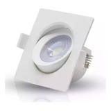 Spot Led 9w Quadrado Direcionável Embutir Gesso Sanca